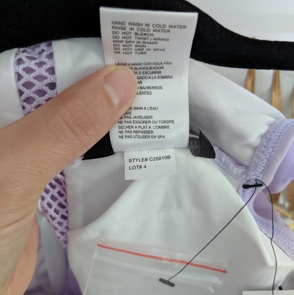 [Carmen Marc Valvo] Mesh Cutouts One Shoulder Swim - Picture 4 of 6